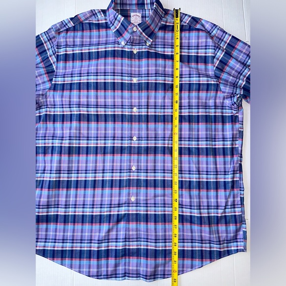Brooks Brothers Shirt The Original‎ Polo XL Plaid Non Iron - Picture 6 of 9